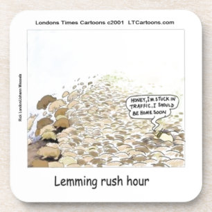 Porta-copo Hora da Corrida dos Lemmings Divertido