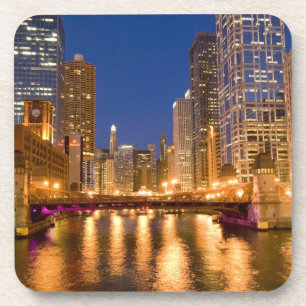 Porta-copo Horizonte de Chicago, Illinois, e Rio Chicago em