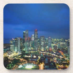 Porta-copo Horizonte de Singapura à noite, Singapura