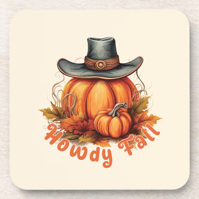 Porta-copo Howdy Fall - Rustic Autumn Vibes (Frente)