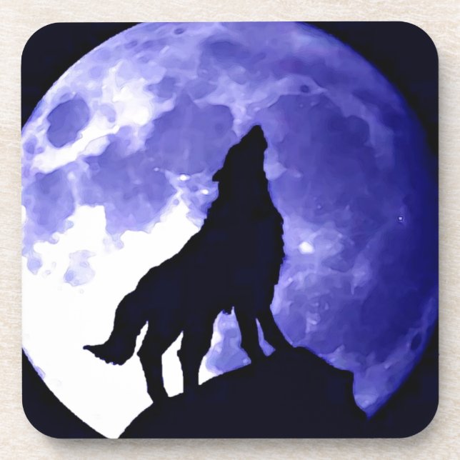 Porta-copo Howling Wolf & Fullmoon (Frente)