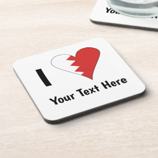 Porta-copo I (Bahraini Flag Heart Love) Personalizado