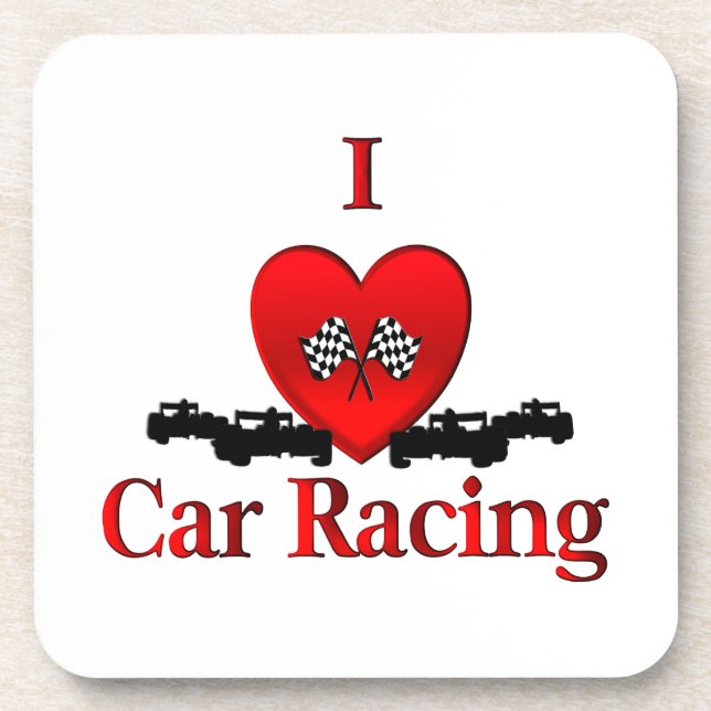 Porta-copo I Heart Car Racing (Frente)