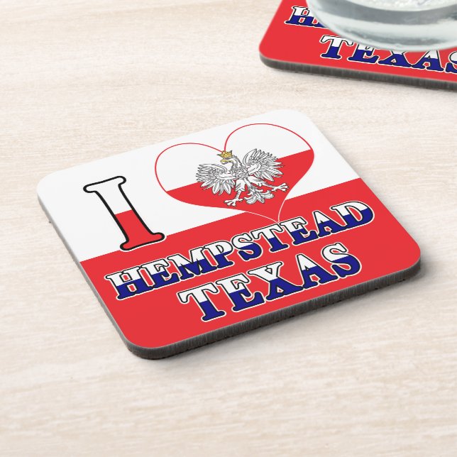 Porta-copo I Heart Love Hempstead Texas (Left Side)