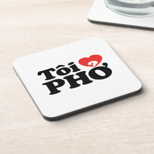 Porta-copo I Heart (Love) Pho (Tôi9PHỞ) Língua vietnamita