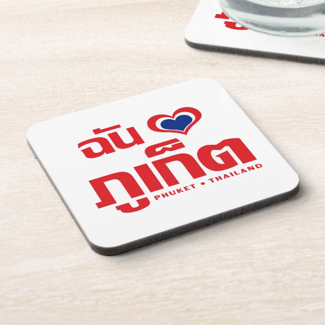 Porta-copo I Heart (Love) Phuket ▪ Tailândia (Left Side)