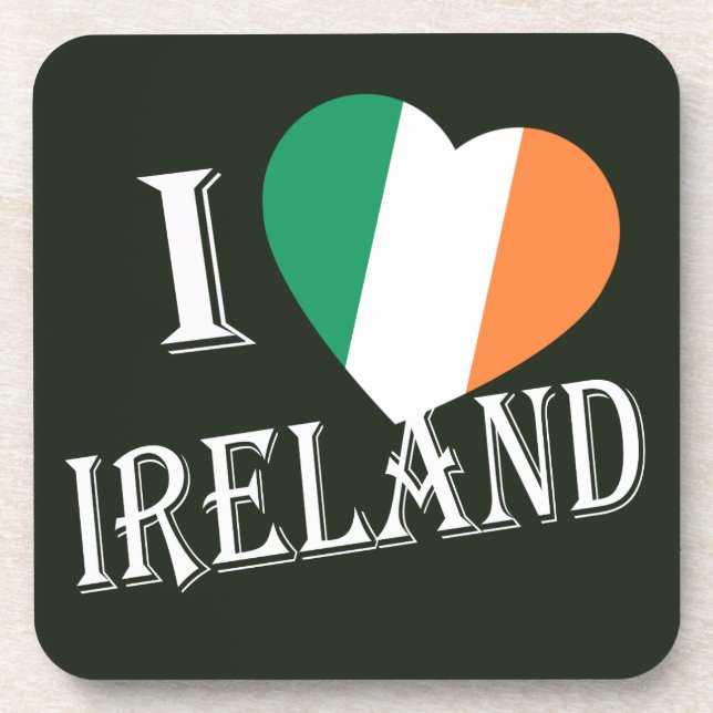 Porta-copo I Heartflag Ireland com costa (Frente)