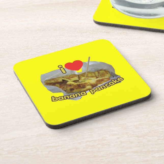 Porta-copo I Love (Heart) Banana Pancake ... Thai Street Food (Left Side)