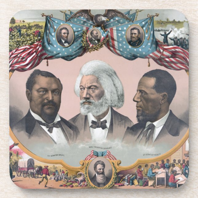 Porta-copo Ícones da História Negra: Com Frederick Douglass (Frente)