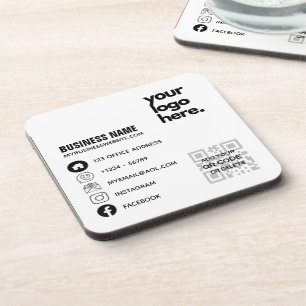 Porta-copo Ícones de mídia social do código de verificaç