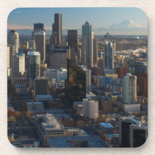 Porta-copo Ideia aérea da skyline da cidade de Seattle