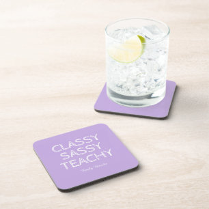Porta-copo Ideia de Presente Personalizado Roxo para Professo