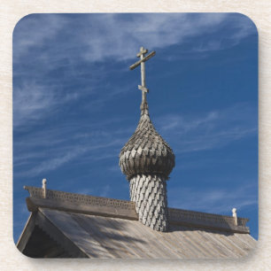 Porta-copo igreja ortodoxa russa de madeira tradicional