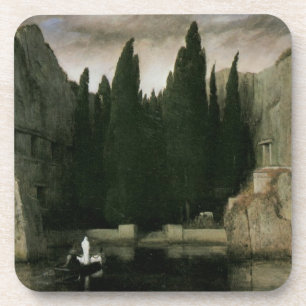 Porta-copo Ilha do Morto por Arnold Bocklin, Arte do Simbolis