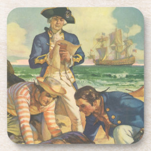 Porta-copo Ilha do Tesouro, Contos de Fadas Piratas Vintage