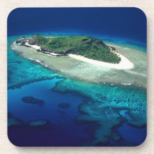 Porta-copo Ilha Eori, Ilhas Mamanuca, Fiji - aérea