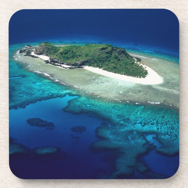 Porta-copo Ilha Eori, Ilhas Mamanuca, Fiji - aérea (Frente)