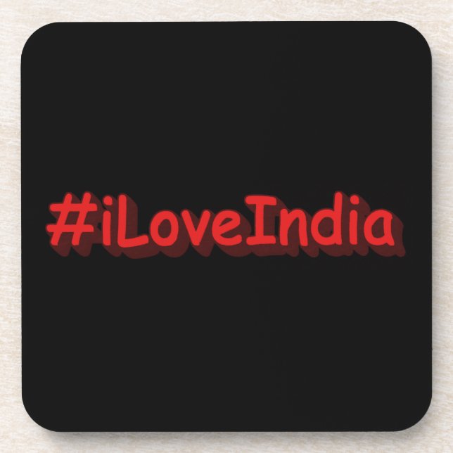 Porta-copo "#iLoveIndia " Design bonito. Comprar Agora (Frente)