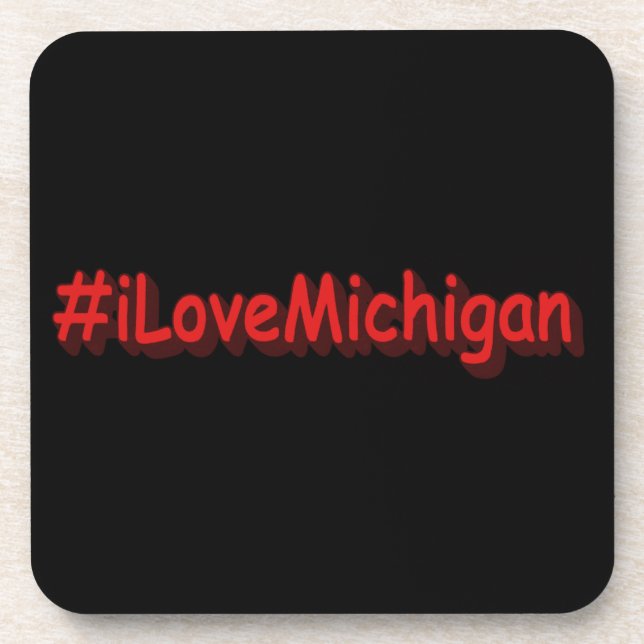 Porta-copo "#iLoveMichigan " Design bonito. Comprar Agora (Frente)