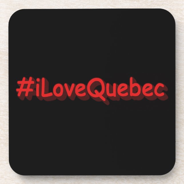 Porta-copo "#iLoveQuebec " Design bonito. Comprar Agora (Frente)