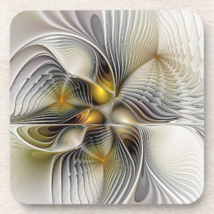 Porta-copo Ilusão Óptica Abstrata Fractal 3D Com Profundidade