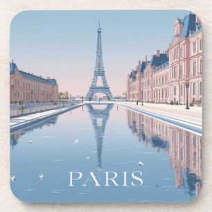 Porta-copo ilustração artística de marcos icônicos de paris