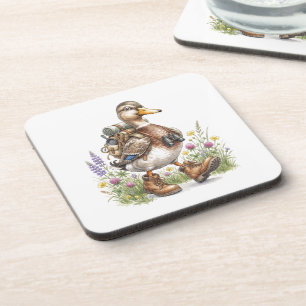 Porta-copo Ilustração Caprichosa de Pato de Caminhada com Moc