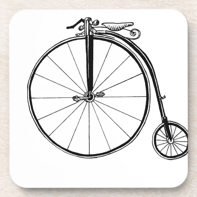 Porta-copo Ilustração da Bicicleta Penny Farthing (Frente)