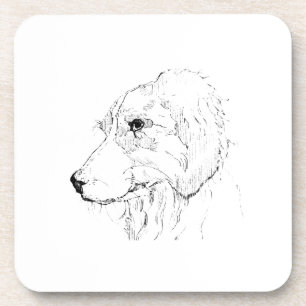 Porta-copo Ilustração de Border Collie – Arte Minimalista