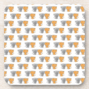 Porta-copo Ilustração de Gatinhos Fluffy Adoráveis