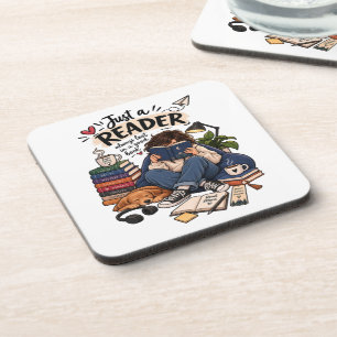 Porta-copo Ilustração de Leitor de Livros Aconchegante