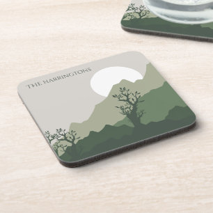 Porta-copo Ilustração de Natureza de Nome Personalizado
