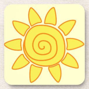 Porta-copo Ilustração de Sol Desenhado à Mão Fofa para Crianç