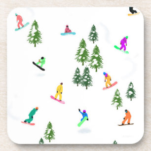 Porta-copo Ilustração do Freeride Snowboarder Snowboard