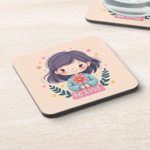Porta-copo Ilustração Fofa Kawaii "Seja Gentil"