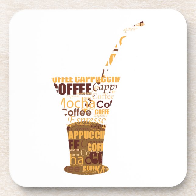 Porta-copo Ilustração moderna do café (Frente)