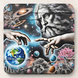 Porta-copo  image of god creating the universe