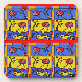 Porta-copo Imagem com peixes da arte moderna