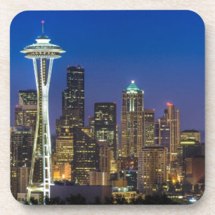 Porta-copo Imagem da skyline de Seattle em horas de manhã
