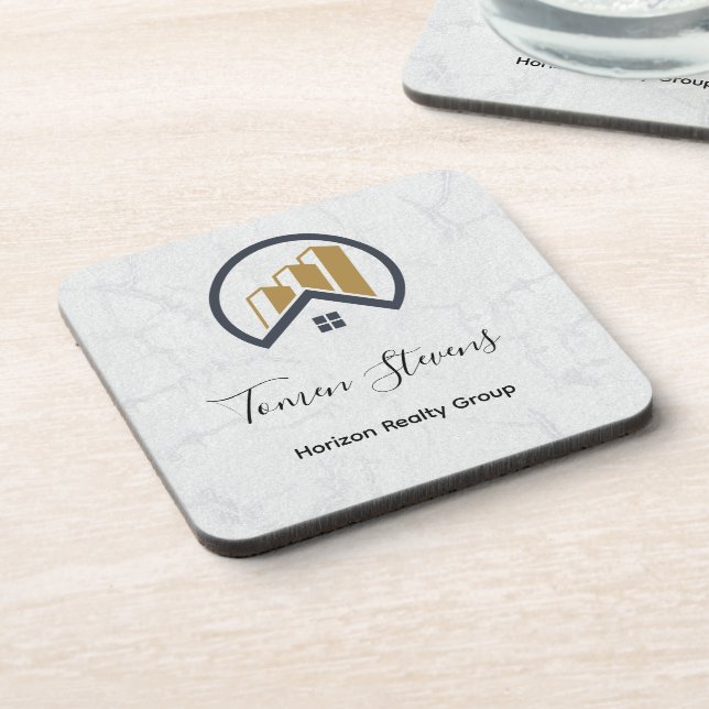 Porta-copo Imóveis Brancos Modernos Elegantes (Left Side)