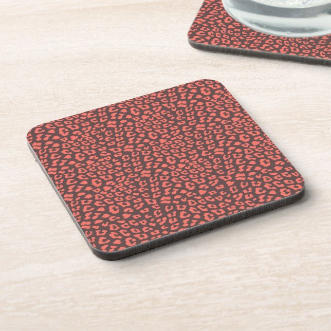 Porta-copo Impressão Coral Brown Leopardo (Left Side)