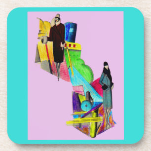 Porta-copo impressão da arte das mulheres dos anos 30