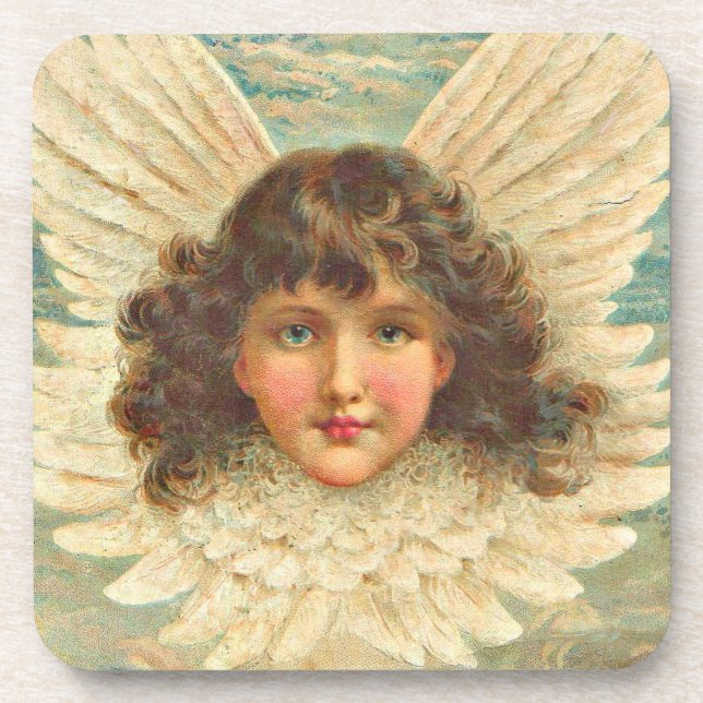 Porta-copo impressão de anjo vitoriano (Frente)