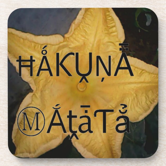Porta-copo Impressão de Arte do Ouro Star Hakuna Matata (Frente)