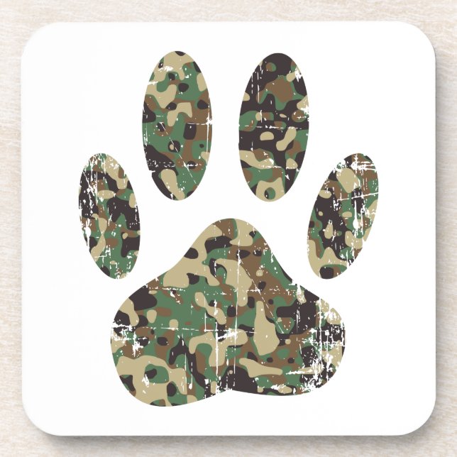 Porta-copo Impressão de Cachorro de Camo Distante (Frente)