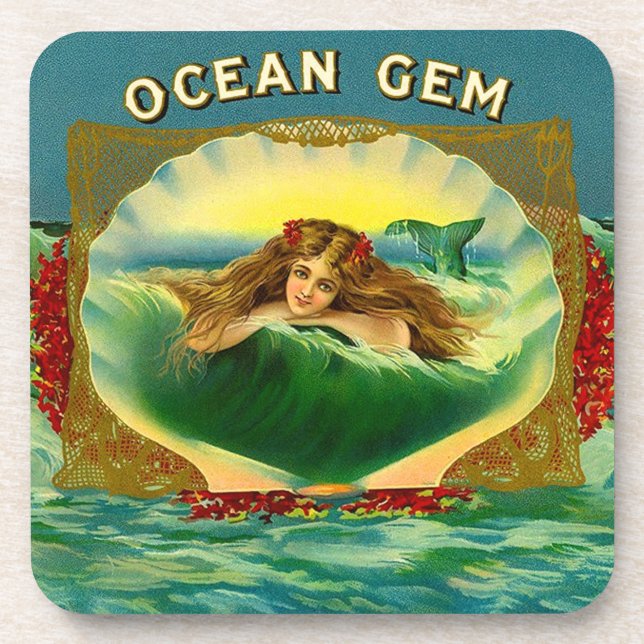 Porta-copo Impressão de etiqueta de charuto de Oceano Gem (Frente)
