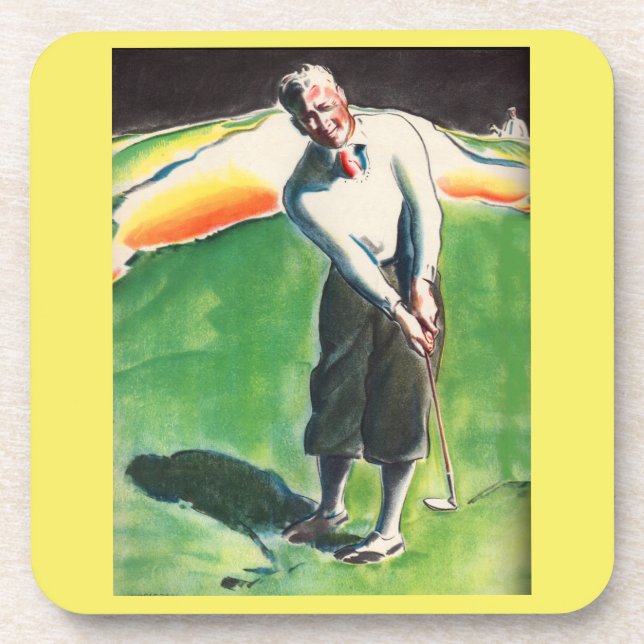Porta-copo impressão de golfe de 1934 (Frente)