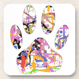 Porta-copo Impressão de Paint Splatter Dog Paw