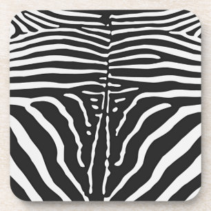 Porta-copo Impressão de pele Zebra Autêntica - faixa branca p