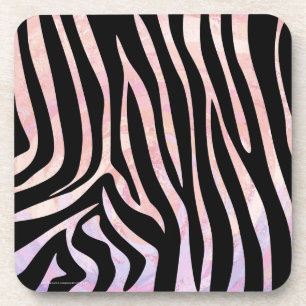 Porta-copo Impressão de Zebra Preta e Rosa
